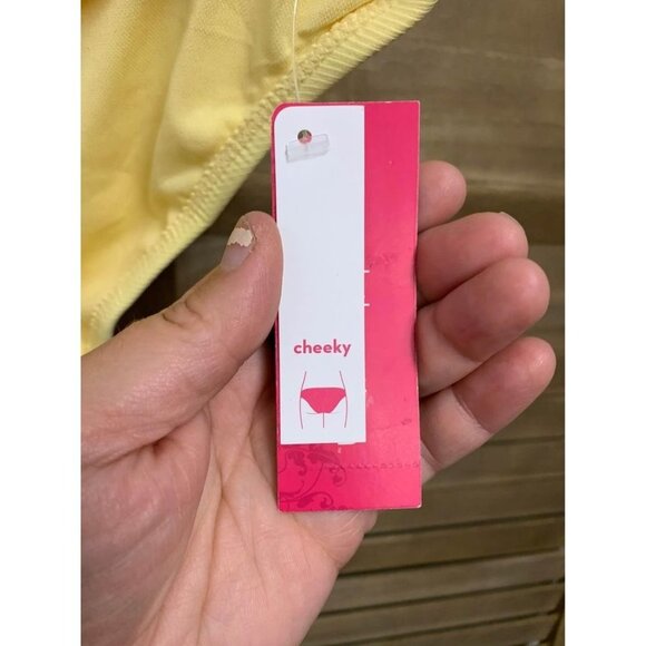 NWT Xhileration Yellow Cheeky Bikini Swim Bottoms Size Small (0/2) - Picture 3 of 5